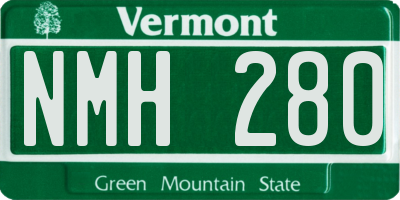 VT license plate NMH280
