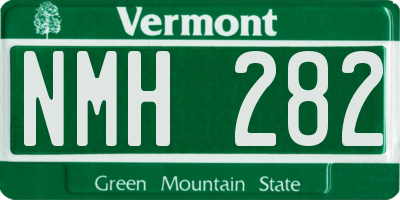 VT license plate NMH282