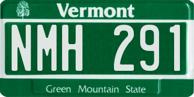 VT license plate NMH291