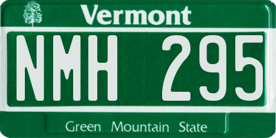 VT license plate NMH295