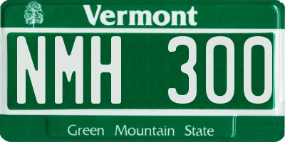 VT license plate NMH300