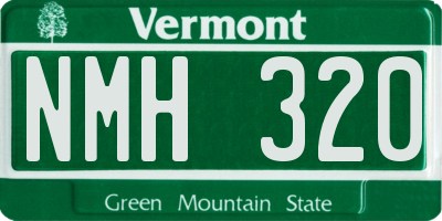VT license plate NMH320