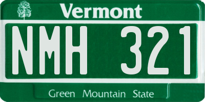 VT license plate NMH321