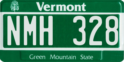 VT license plate NMH328