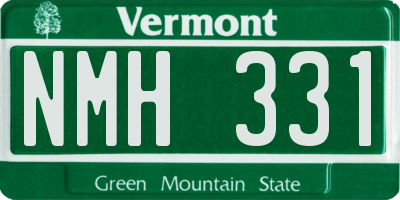 VT license plate NMH331