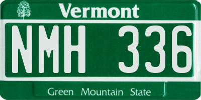 VT license plate NMH336