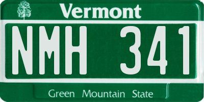 VT license plate NMH341