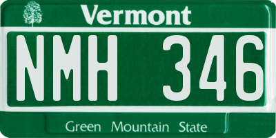 VT license plate NMH346