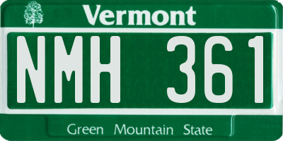 VT license plate NMH361