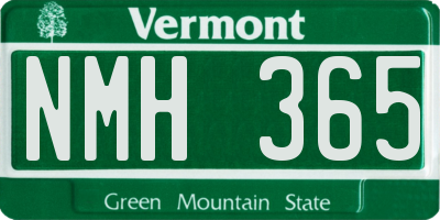 VT license plate NMH365