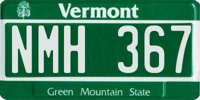 VT license plate NMH367
