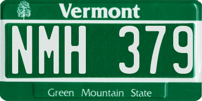 VT license plate NMH379
