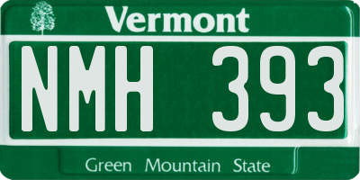 VT license plate NMH393