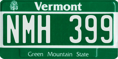 VT license plate NMH399