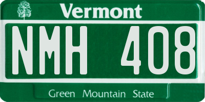 VT license plate NMH408
