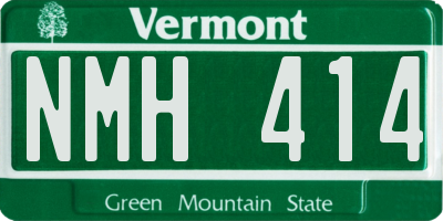 VT license plate NMH414