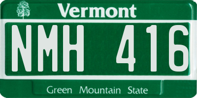 VT license plate NMH416