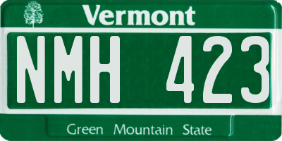 VT license plate NMH423