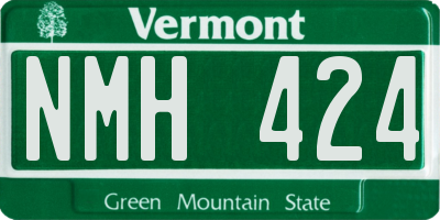 VT license plate NMH424