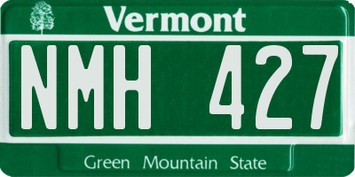 VT license plate NMH427