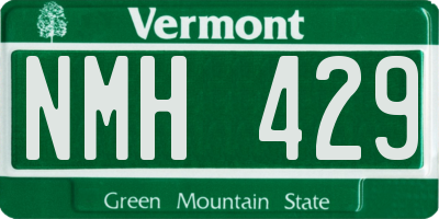 VT license plate NMH429