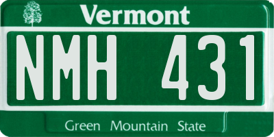 VT license plate NMH431