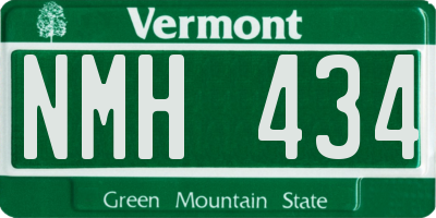 VT license plate NMH434