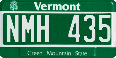 VT license plate NMH435
