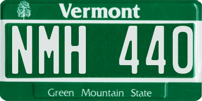 VT license plate NMH440