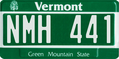 VT license plate NMH441