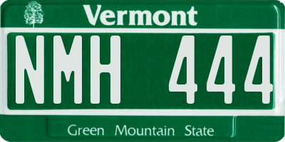 VT license plate NMH444