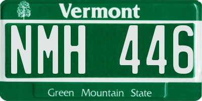 VT license plate NMH446