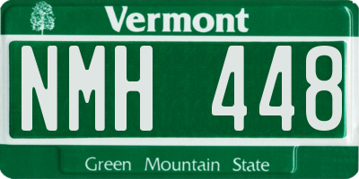 VT license plate NMH448