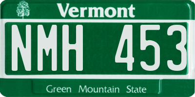 VT license plate NMH453
