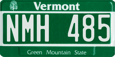 VT license plate NMH485