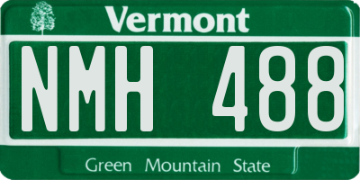 VT license plate NMH488