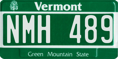 VT license plate NMH489