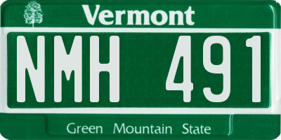 VT license plate NMH491