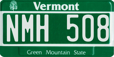VT license plate NMH508