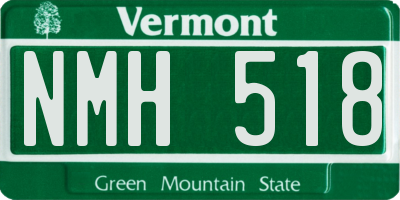 VT license plate NMH518