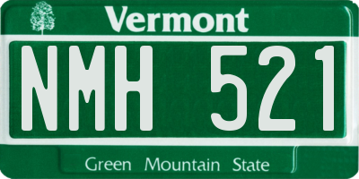 VT license plate NMH521