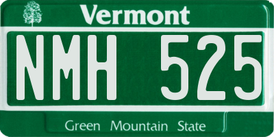 VT license plate NMH525