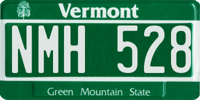 VT license plate NMH528