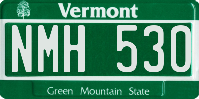 VT license plate NMH530
