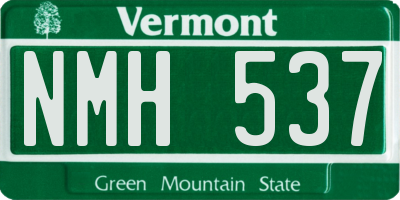 VT license plate NMH537