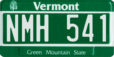 VT license plate NMH541