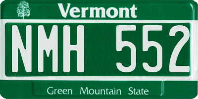 VT license plate NMH552