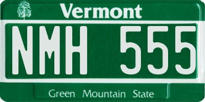 VT license plate NMH555