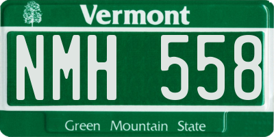 VT license plate NMH558