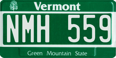 VT license plate NMH559